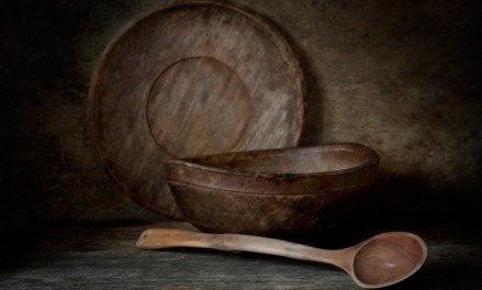 Wooden-Still-Life-dishes-utensils-bowl-spoon-vintage-background-694x417